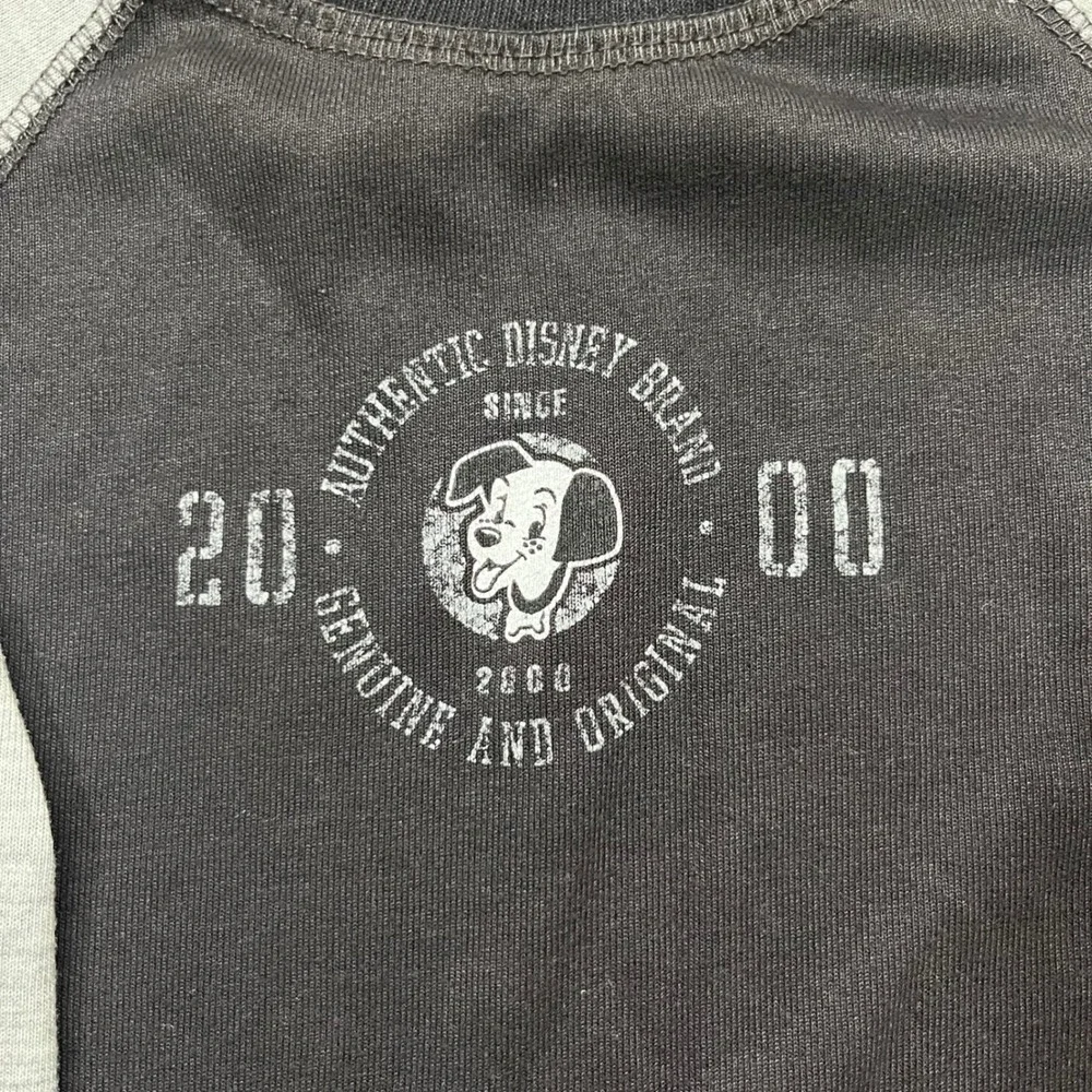 Vintage Disney 102 Dalmatians Long Sleeve Raglan Shirt Boy 6 Black Grey 2000